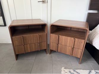 Modern Fluted Nightstands