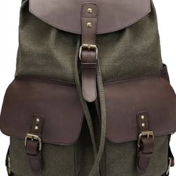 Rugged Supply Company (HOMBRE) Canvas Leather Rucksack Backpack