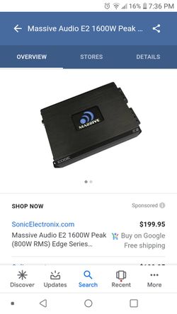 Massive nano edge e2 Amplifier