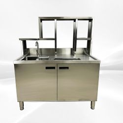 NSF 48 in Bar Bubble Tea WorkStation Hot Cold Water HT-M-1200