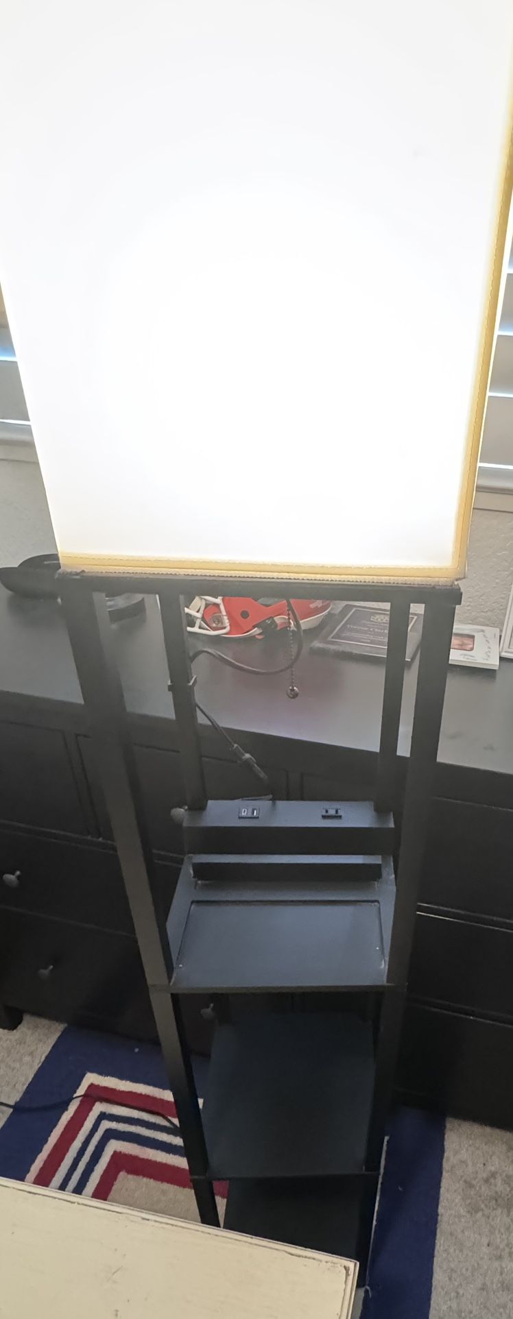 Lamp with Shelves And Ports