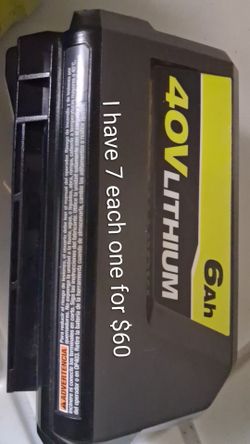 40v 6ah (7) each 60