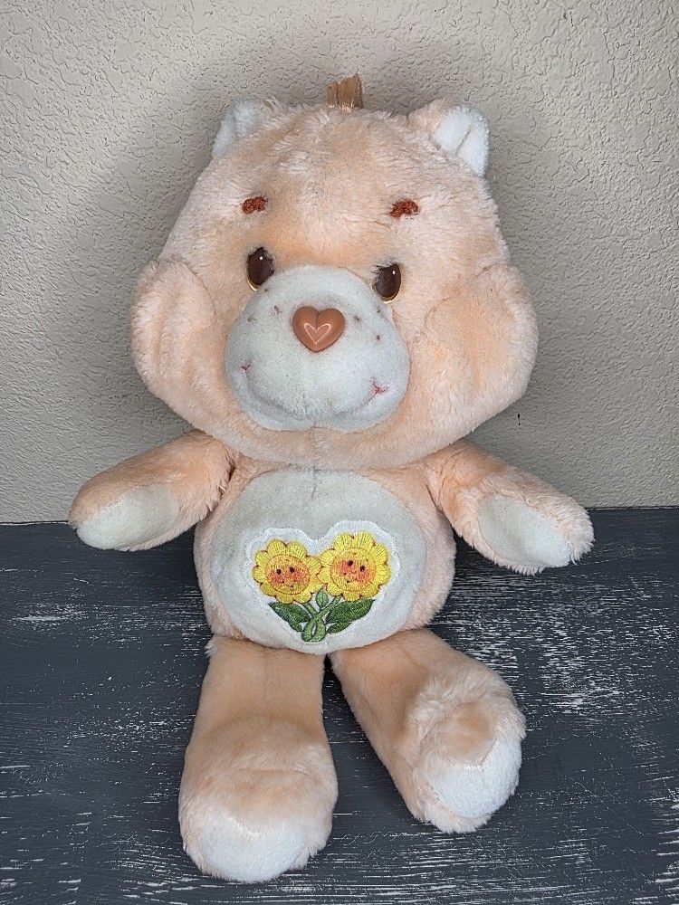 Vintage Kenner 1983 Care Bears 13" FRIEND Bear Plush Orange Bear