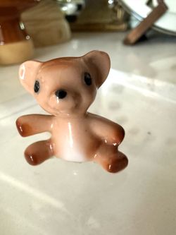 Teeny Tiny Trinket Hagen Renaker Miniature Vtg Teddy Bear Figurine