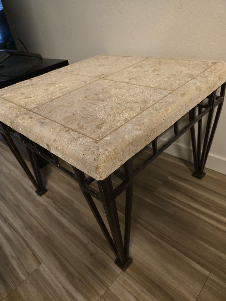 Stone End Tables (Pair)