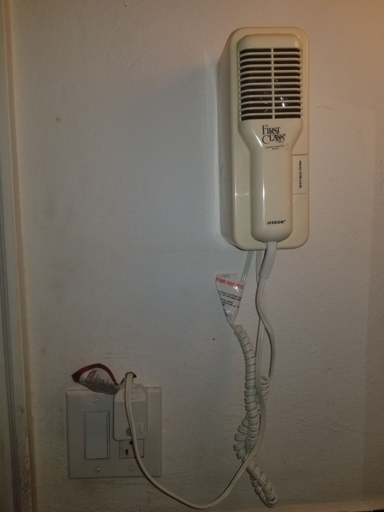 Jerdon Wall Mounted Hair Dryer