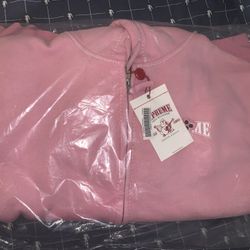 Supreme True Religion Zip Up Hooded Sweatshirt Pink Size Large