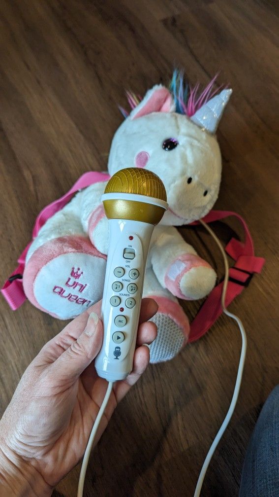 Unicorn Microphone Backpack Kids Toy