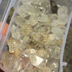 2pcs. 50ctw Total Herkimer Diamond Crystal 