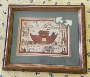 L. Spivey Noah’s Ark Framed Art 11 1/2” X 9 1/2”