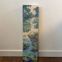 Oil Painting of a Lily Pond