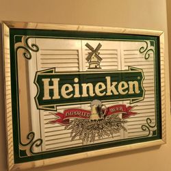 Vintage Heineken Mirror 