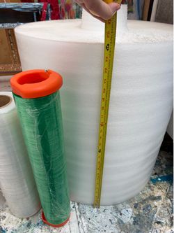 Ship and Pack supplies foam roll, shrink wrap, kraft paper