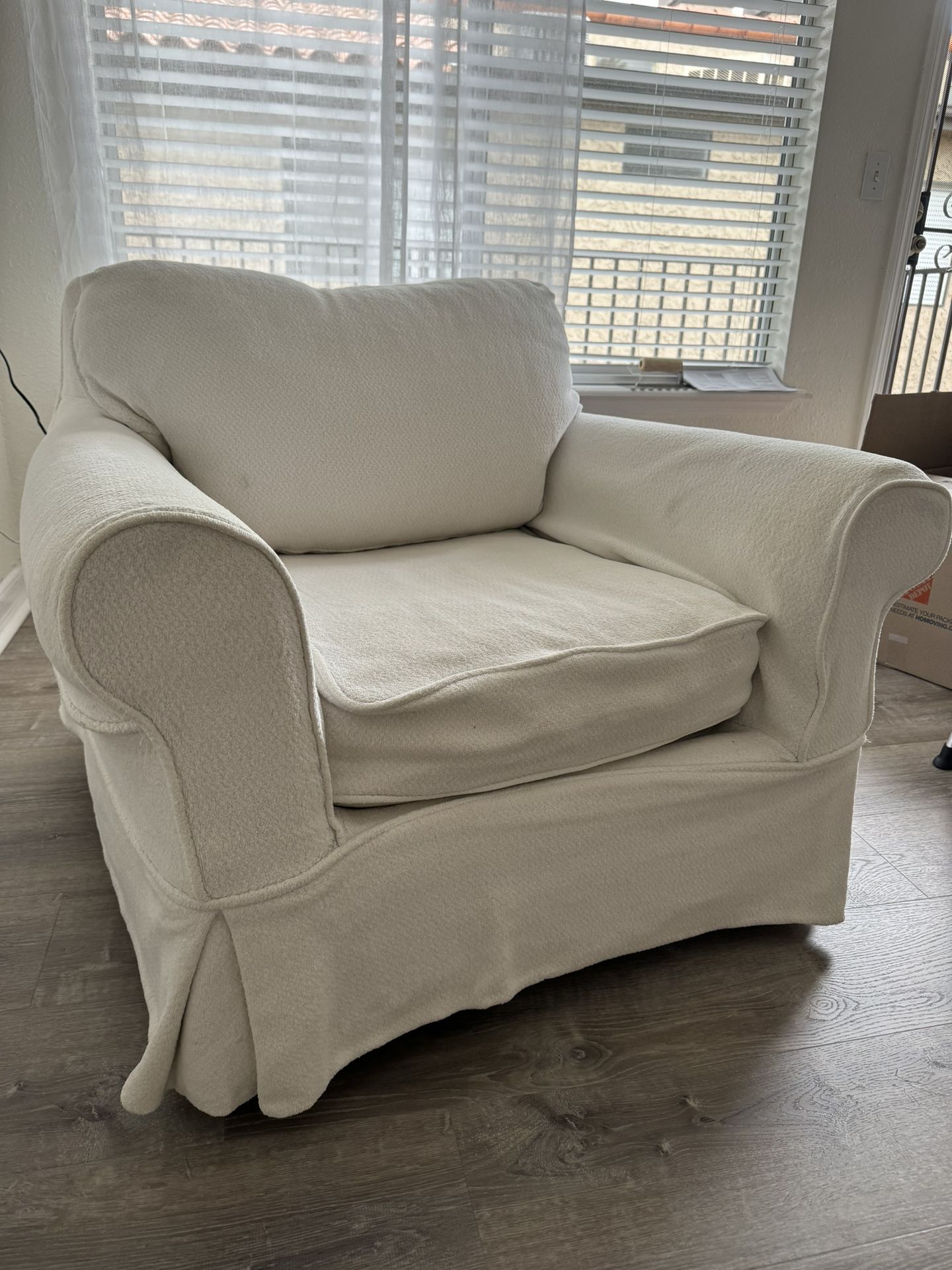 Oversized White Chair 