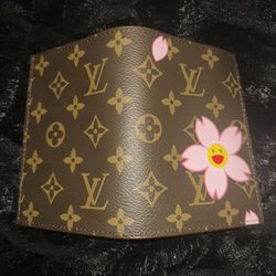 Louis Vuitton Flower Blossom Pink Passport Holder Travel Luxury 