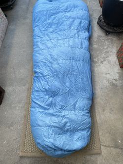 Vintage Slumberjack Down-filled Mummy Sleeping Bag 61” x 84”.  7.5-8” Loft