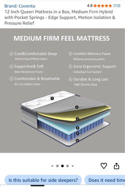12 inch NEW Queen Hybrid Firm Mattress