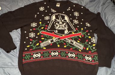 Star Wars Darth Vader With Light Sabers Officially Licensed Christmas / Holiday Sweater. Men’s Size: 2XL. Worn The Last Two Season. SALE $20.00