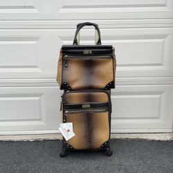 Samantha 2 piece luggage set Croc Rolling Spinner Expandable Carry On Luggage Set 