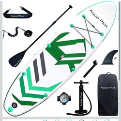 Aqua Plus 6inches Thick Inflatable Paddleboard & Sup Electric Air Pump (bundle Combo) 
