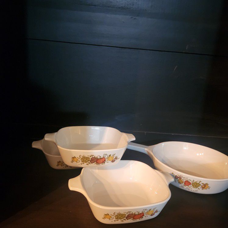 Corningware Vintage Le Persil Set Of 5 Personal Dishes