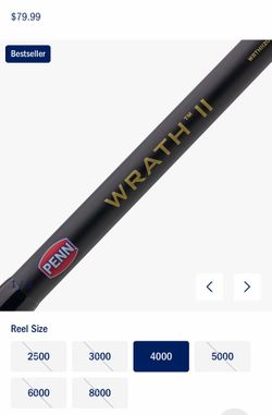 PENN Wrath II Spinning Fishing Combo, 7' Medium Rod, 4000 Size Reel