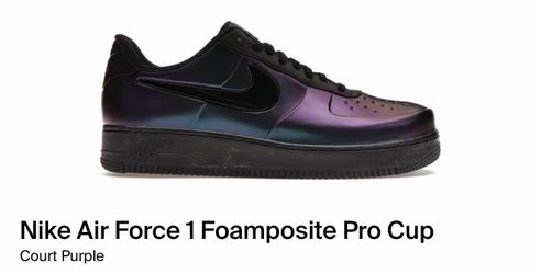 AF1 FOAMPOSITE PRO CUP mens size 9