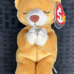 1998 Ty Beanie Baby Hope the Praying Bear (ERRORS) 