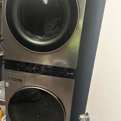 LG double stack, washer, and dryer