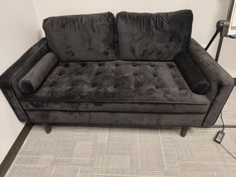 Black Velvet Sofa