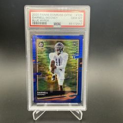2020 Panini Donruss Optic Blue Hyper Darnell Mooney PSA 10