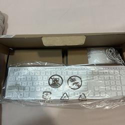 Hp white keyboard and mouse