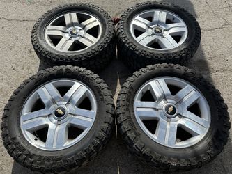 20” Chevy Texas Edition Wheels and 33x12.50r20 Tires 20 Chevrolet Rims 6 Lug Fit Silverado Tahoe Avalanche Sierra Factory original stock 6 Lug Gmc Oem