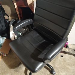 Black Leather Office Chair 