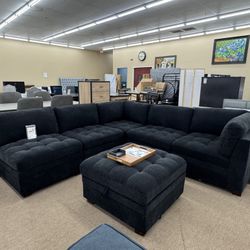 Black Modular Sectional 