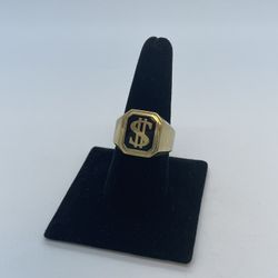 Dollar Sign Gold Ring 10K New 