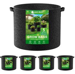 4pk 5 gallon grow bags brand new