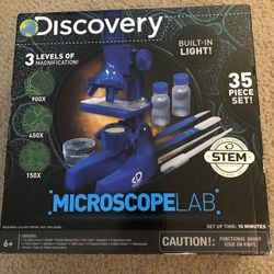 Discovery Kids Microscope Lab Stem 35 Piece Set Brand New 