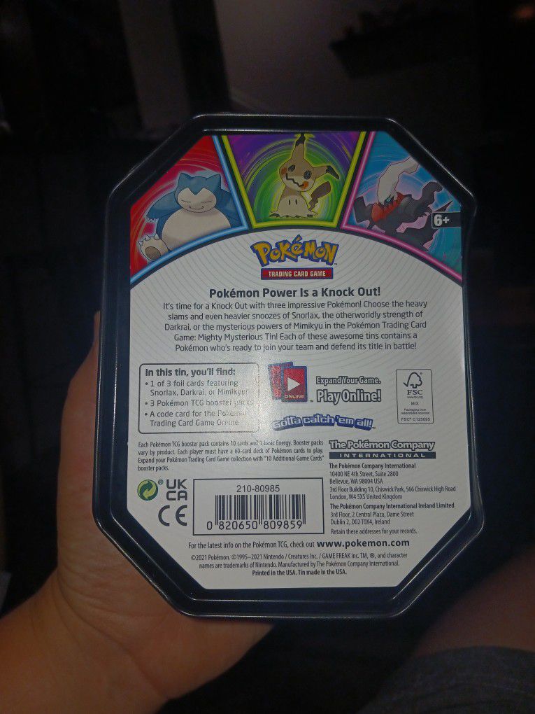 Pokemon Tin Box With Cards [No Packs]