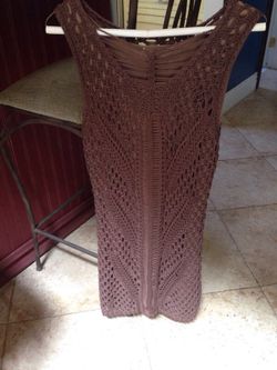 Knit dress with liner