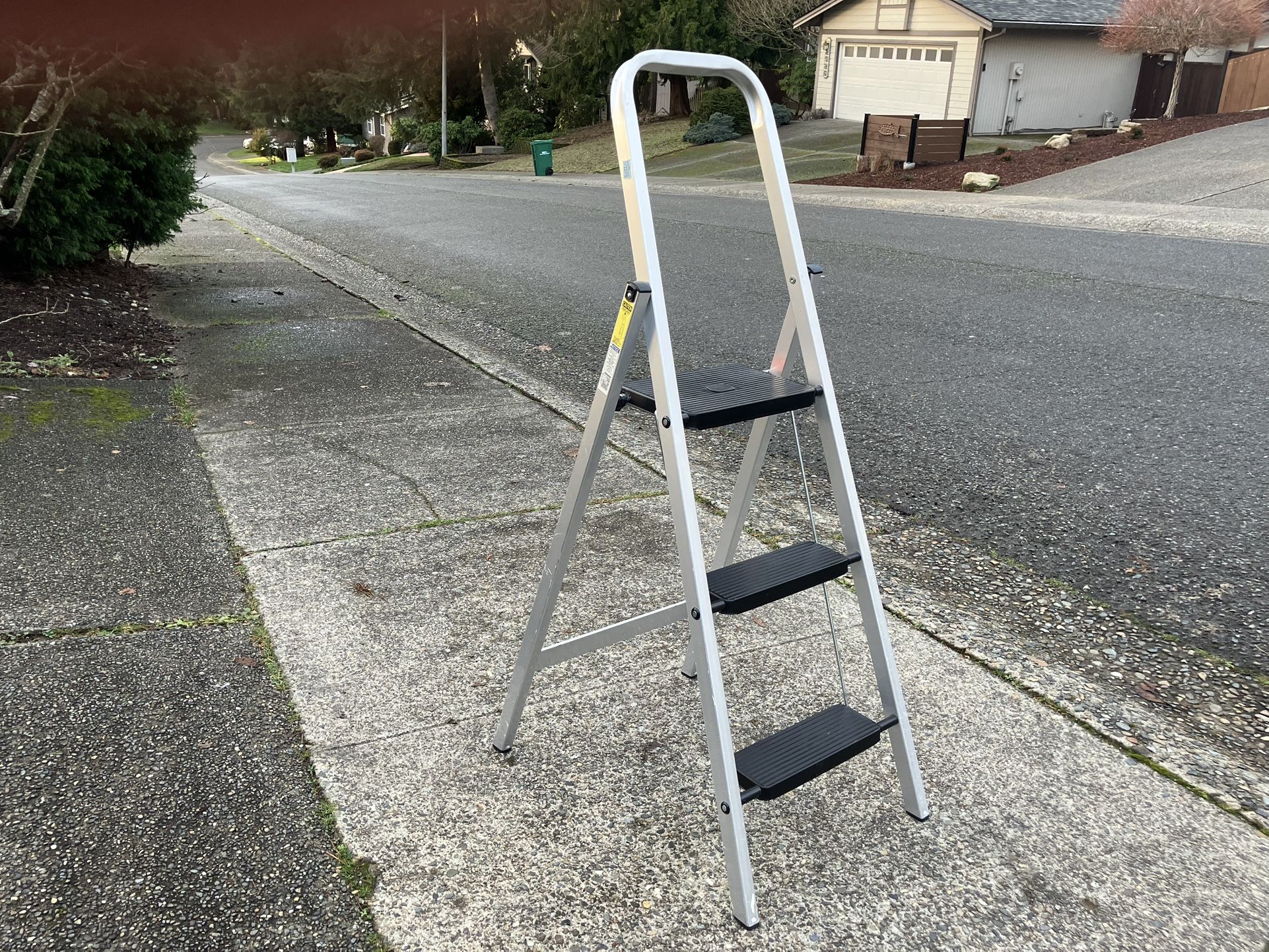 Kitchen Pantry Garage Storage Ladder 3’ Foot Tall Folding like New
