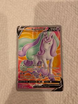 Pokemon Galarian Rapidash V TCG Card 167 /198  / ultra rare