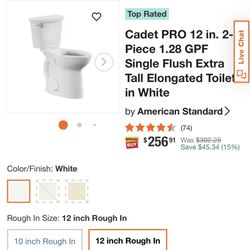 American Standard Tall toilet 19 Inches  Brand New In Box 