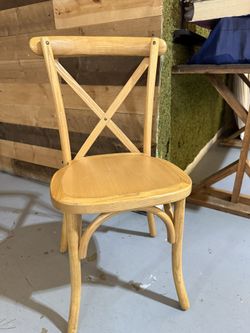 Wood Cross Back Chairs 250 Qty