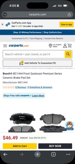 Bosch front brake pads