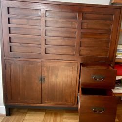 Room and Board Office Armoire - Walnut