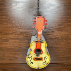 Metal Guitar Art Deco Bird House