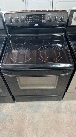 Kenmore Electric Glass‑Top Range – Black, Warming Drawer
