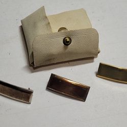 Lot of 3 vintage military bar lapel pins gold toned