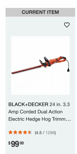 BLACK+DECKER 24in Corded Electric Hedge Trimmer